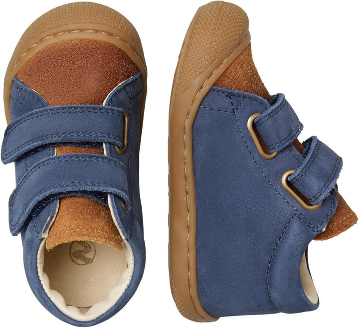 Naturino Lauflernschuhe aus Nappaleder 17 EU Marineblau Braun, 17 EU Marineblau Braun