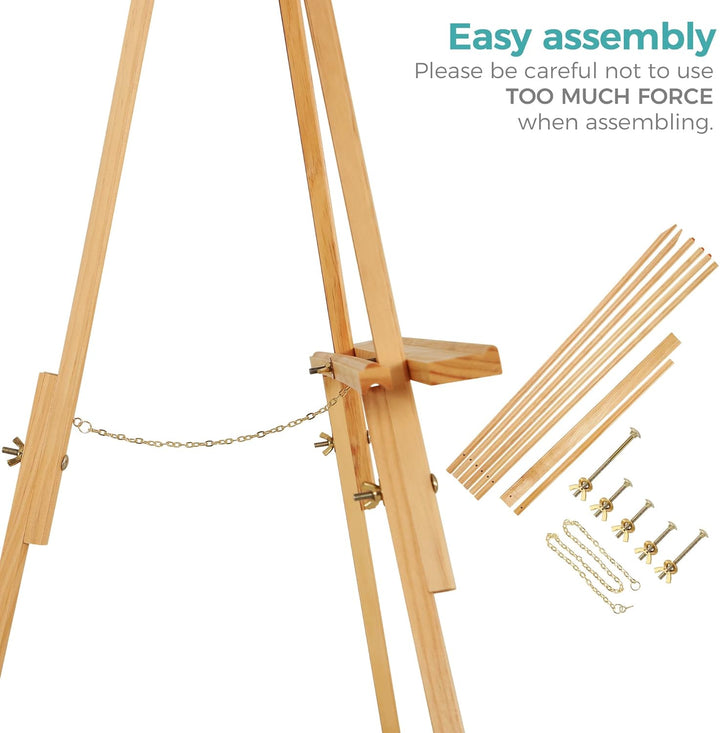 VISWIN 3 Stück 160 cm Holzstativ Staffelei Ständer für Hochzeitsschild, Poster, A-Rahmen Künstlersta