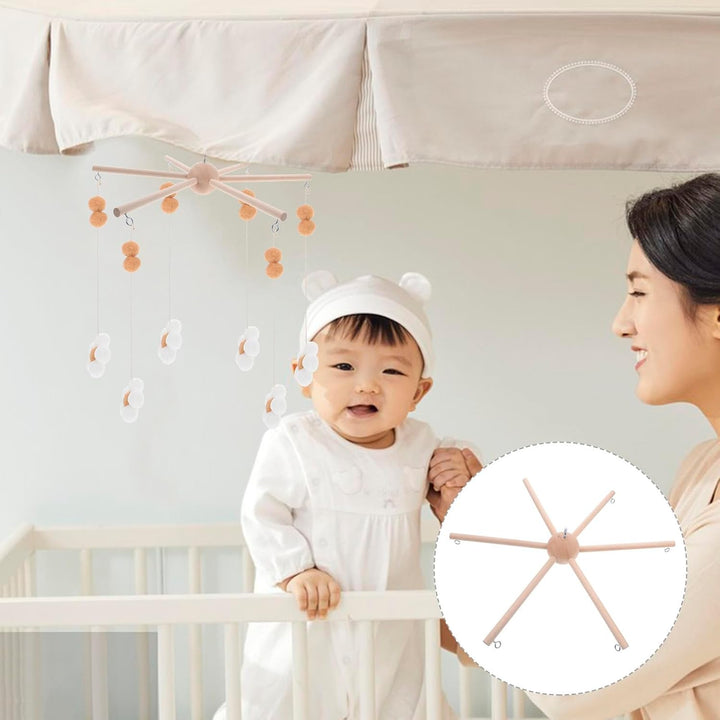 Holz Mobile Rahmen DIY Windspiel Halterung Babyzimmer Hängender Spielzeugständer Stabiler Holzrahmen