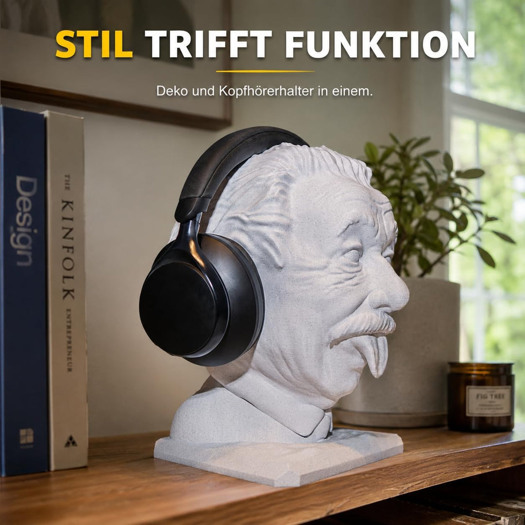 Generisch Albert Einstein Kopfhörerhalter, Brillenhalter, Kopfhörer Ständer, Statue, Schreibtisch De
