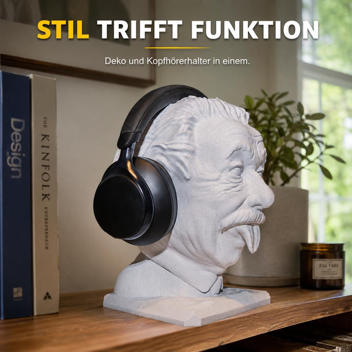 Generisch Albert Einstein Kopfhörerhalter, Brillenhalter, Kopfhörer Ständer, Statue, Schreibtisch De