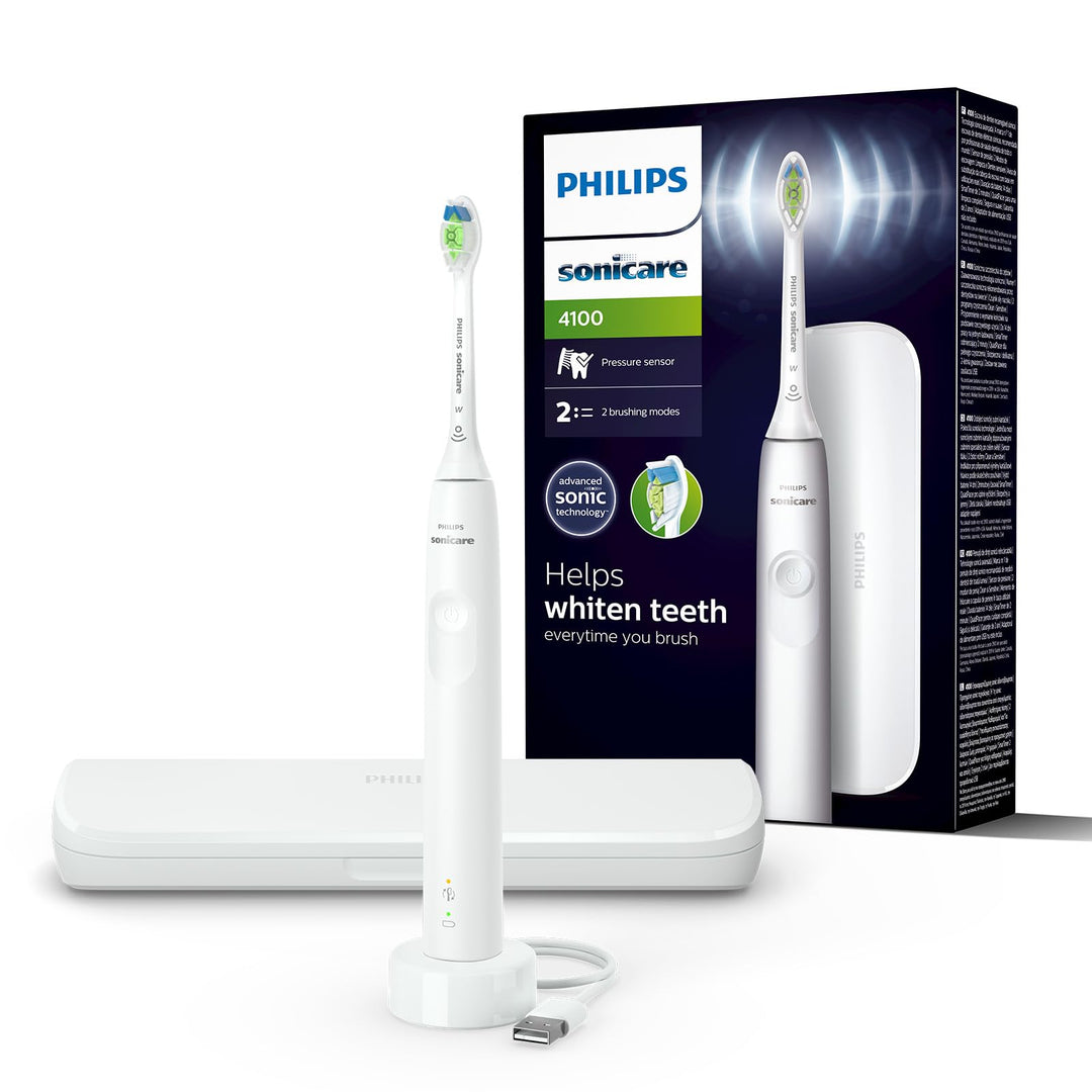 Philips Sonicare 4100 – elektrische Philips Sonicare Zahnbürste für Erwachsene mit 1 x Philips W2 Op