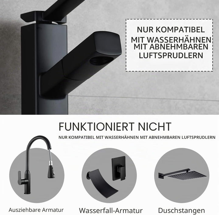 Tecmolog WS024F7 Waschbecken-Dusche, Edelstahl, tragbar, für WC, Hand, Bidet-Wasserhähne, Halterung,
