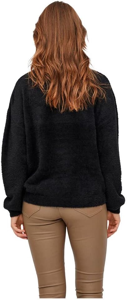 Vila Damen Vilajuli Rollneck L/S Knit-Noos Pullover XS Schwarz, XS Schwarz