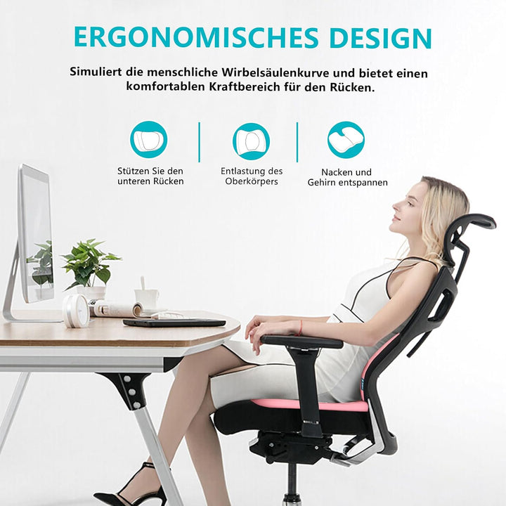 FLORICH Auto Sitzkissen und Lendenkissen Memory Foam Schreibtischstuhl Kissen Ergonomisches Sitzkiss
