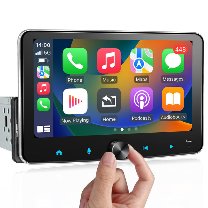 Android Autoradio 1 Din mit Bildschirm, 7 Zoll Wireless CarPlay Android Auto Radio Touch Display 64G