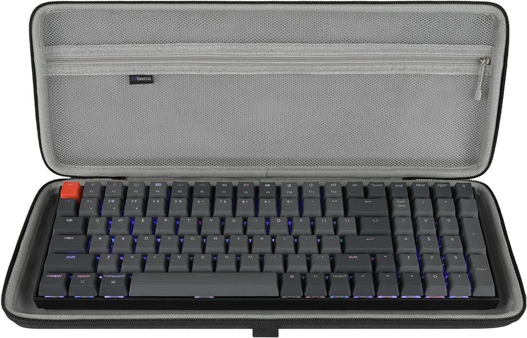 Geekria 90%-96% Tastaturhülle, Hartschalen-Reisetragetasche für 100 Tasten Computer mechanische Gami