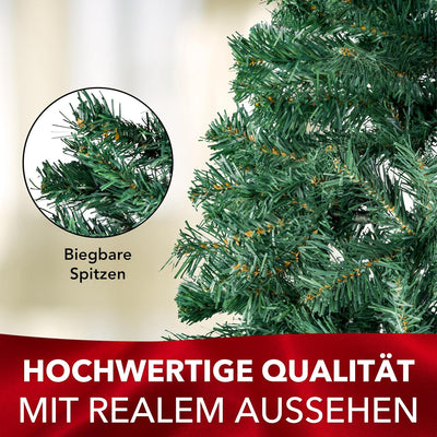 Künstlicher Weihnachtsbaum Tannenbaum 30,60,90,120, 150, 180,210 240cm Christbaum Baum GRÜN Weiss Sc