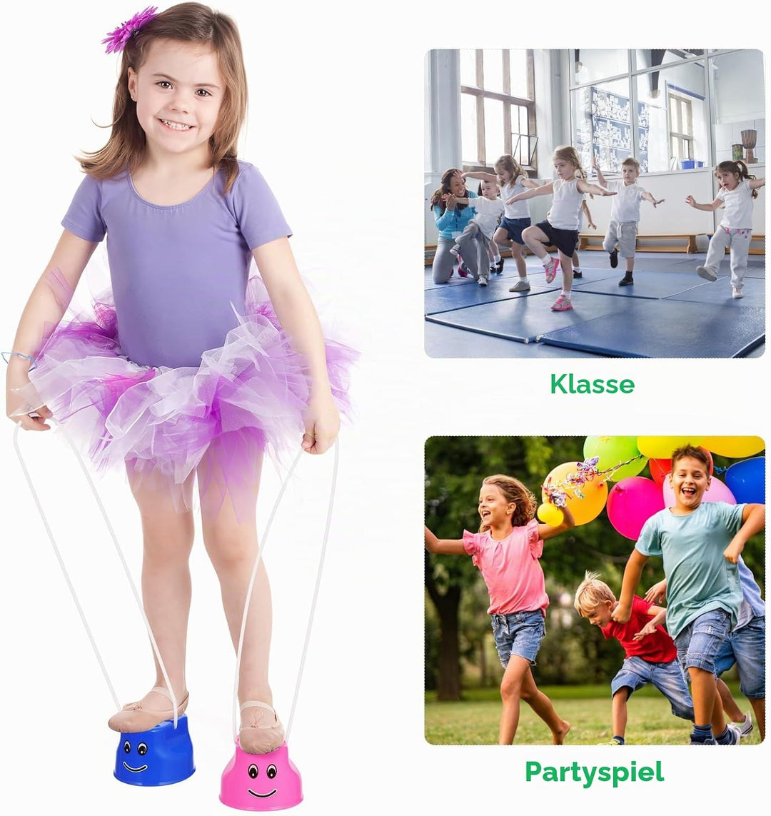 Toyvian 4 Stücke Topfstelzen Kinder Kunststoff Balance Training Sensorisches Training Spiel Kleinkin