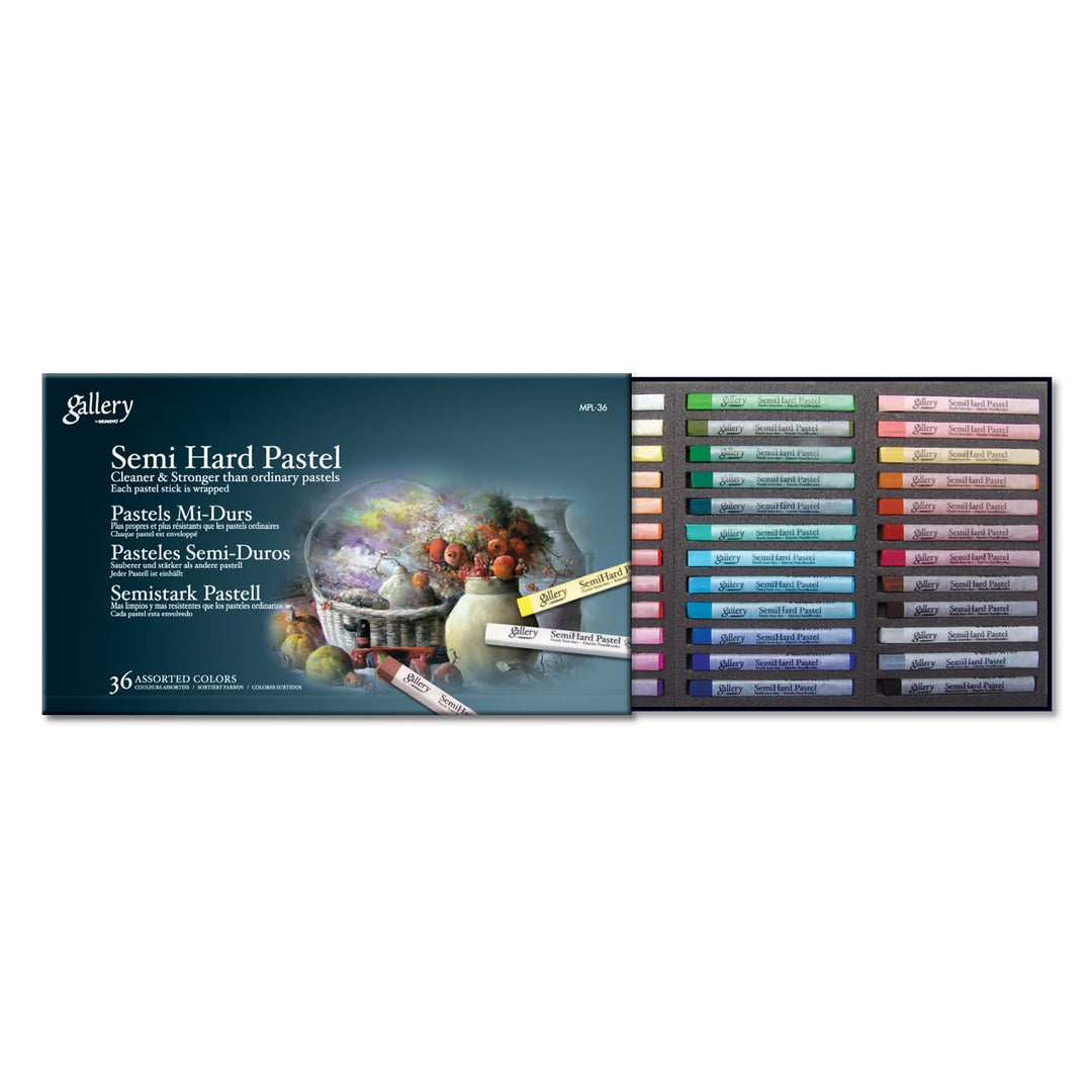Mungyo Gallery Semi-Hard Pastels Cardboard Box Set of 36 - Assorted Colors by Mungyo