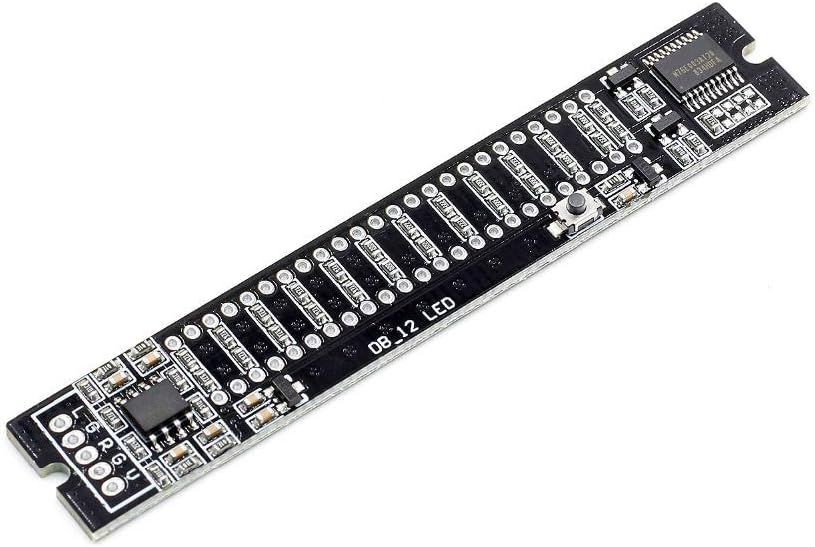 Musikspektrumanzeige, Dual 12-Bit Stereo Musik Audio Spektrum Füllstandsanzeige VU Meter, Einstellba