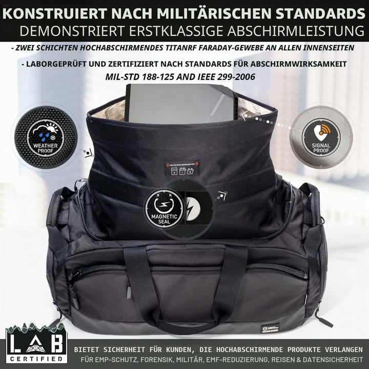 Mission Darkness Disconnect Faraday Seesack + 4 abnehmbare Faraday-Taschen // HF-Abschirmung in Mili