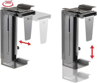 Maclean MC-713 Computer Halter für Schreibtisch Platzsparende PC Halterung Universal-Schienen Untert