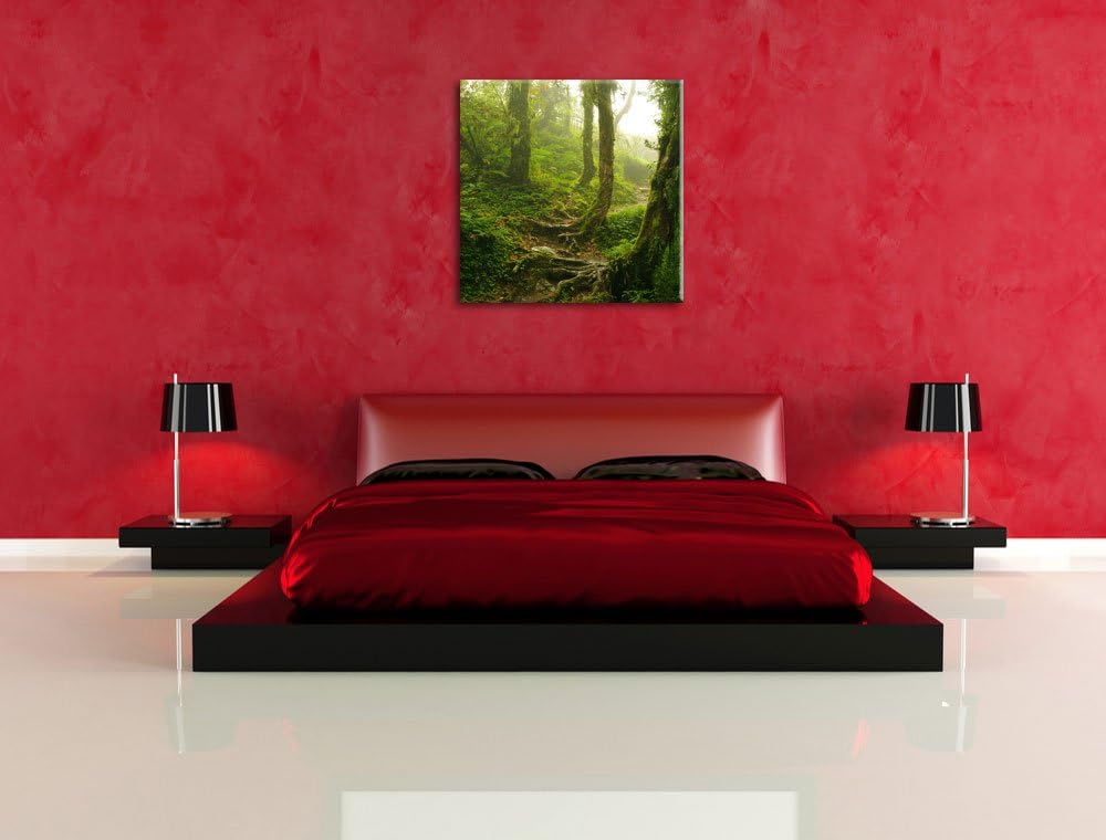 Unberührter Regenwald, Format: 70x70 auf Leinwand, XXL riesige Bilder fertig gerahmt mit Keilrahmen,