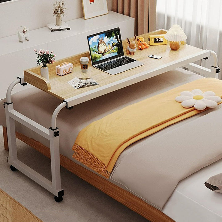 Krankenhausbetttisch Laptop, Über-Betttisch auf 4 Rollen für Liegesessel Mobiler Computertisch Gross