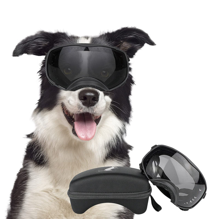 PETLESO Hundebrille Winddichte Hunde Sonnenbrille Hund Schutzbrille mit Verstellbare Band Geeignet f