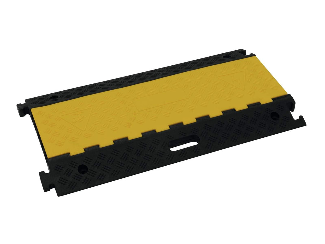 Eurolite Kabelbrücke 5 Kanäle 900x500x50mm | Robuste Kabelbrücke mit gelbem Deckel und 9 t Maximalla