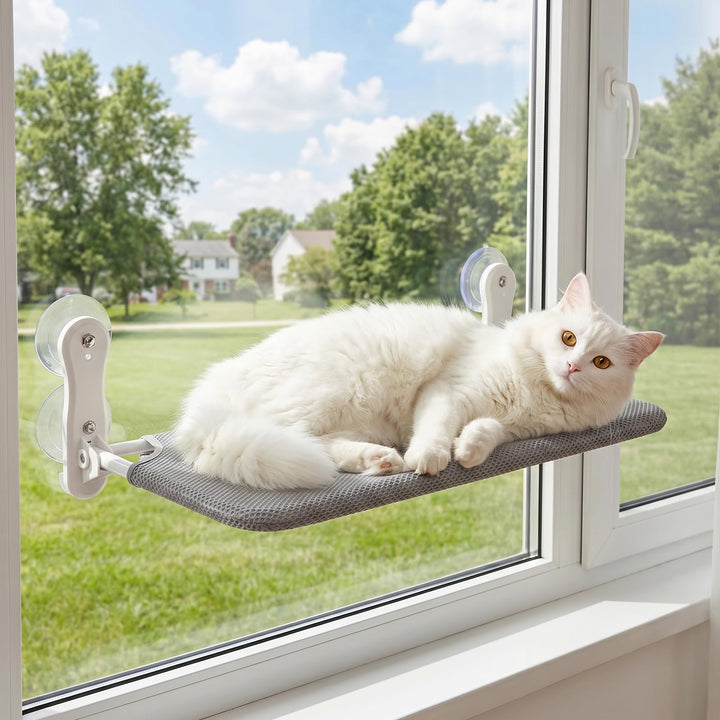 Kätzchen hängematte,fensterliegeplatz für Katzen mit Stabil Saugnäpfe,Katzenhängebett Fenster, Belas