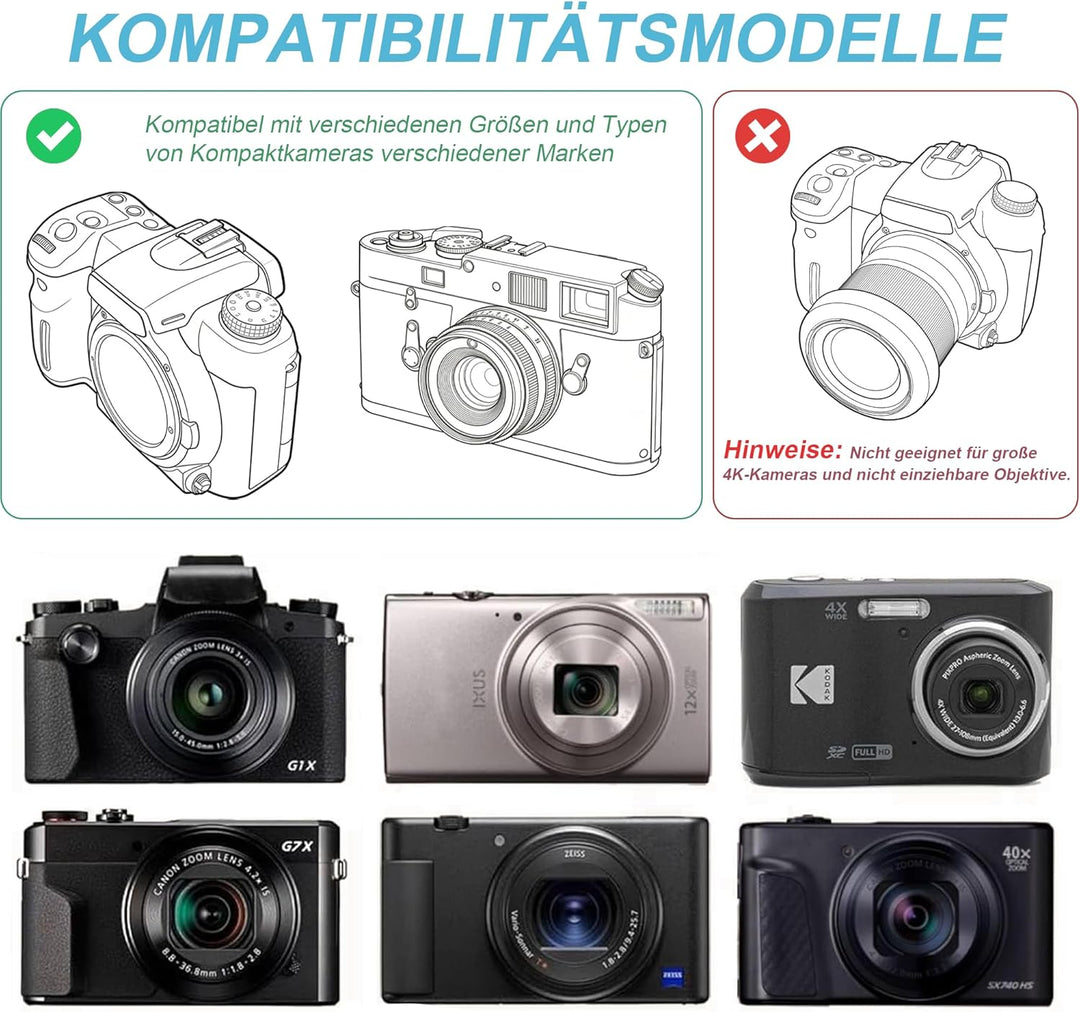 Leayjeen Digitalkamera-Tasche, kompatibel mit VAHOIALD/Rollei/ZAZYZIA/TOAIOHO/Kodak/GUEVWES/DODOSOUL