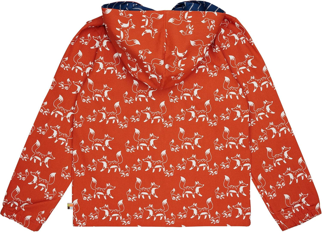 loud + proud Unisex Kinder Wasserabweisende Jacke, GOTS-Zertifiziert Übergangsjacke 122-128 Terracot