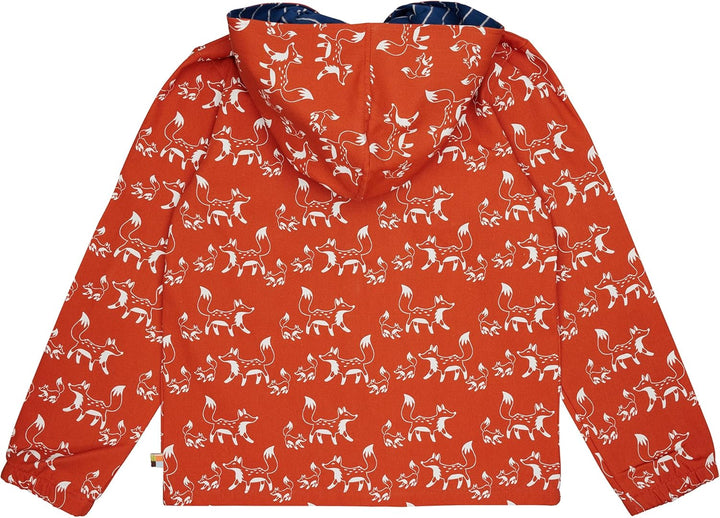 loud + proud Unisex Kinder Wasserabweisende Jacke, GOTS-Zertifiziert Übergangsjacke 122-128 Terracot