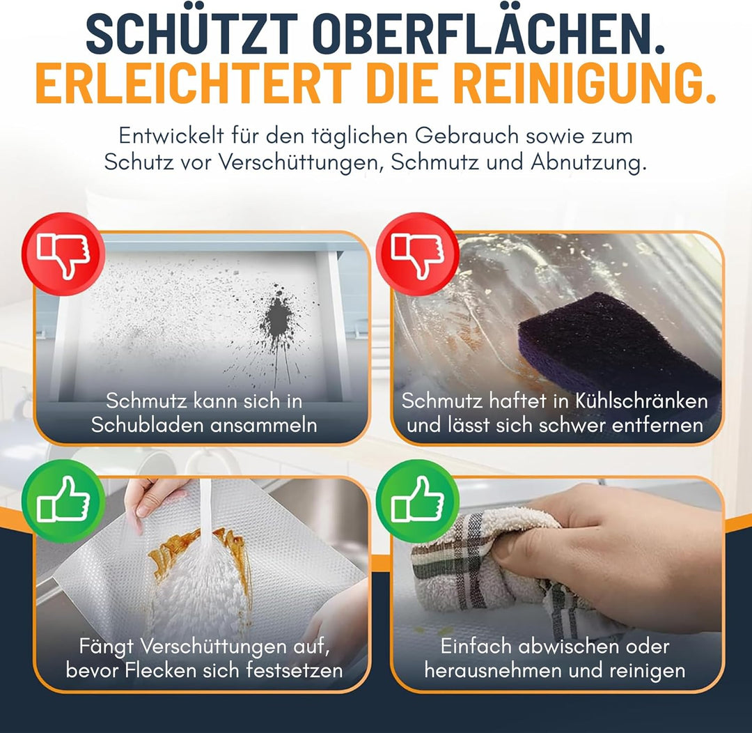 Schubladenmatte von Linda's Essentials (30 x 500 cm) - Antirutschmatte Schubladen Schrankfolie Schra