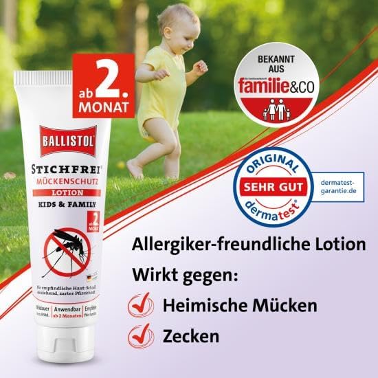 2 x Mückenschutz Ballistol Stichfrei Kids, Lotion, Vanille, 26816