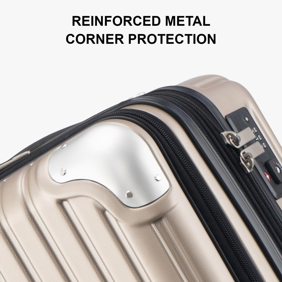 LEVEL8 Koffer Trolleys Leicht ABS+ PC Handgepäck Hartschalen-Koffer Trolley Rollkoffer Reisekoffer E