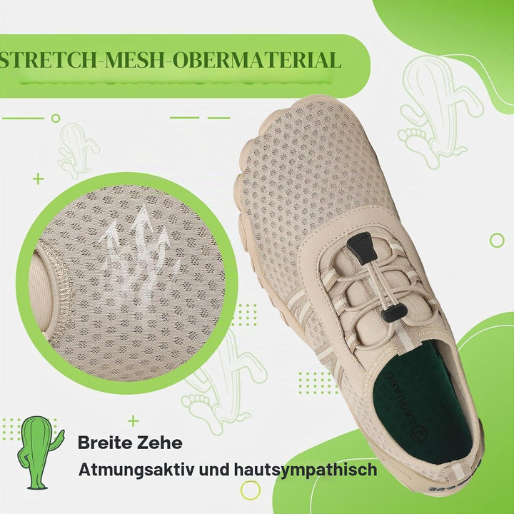 SAGUARO Unisex Barfuss Badeschuhe rutschfeste Barfussschuhe Schnelltrocknende Wasserschuhe mit Drain