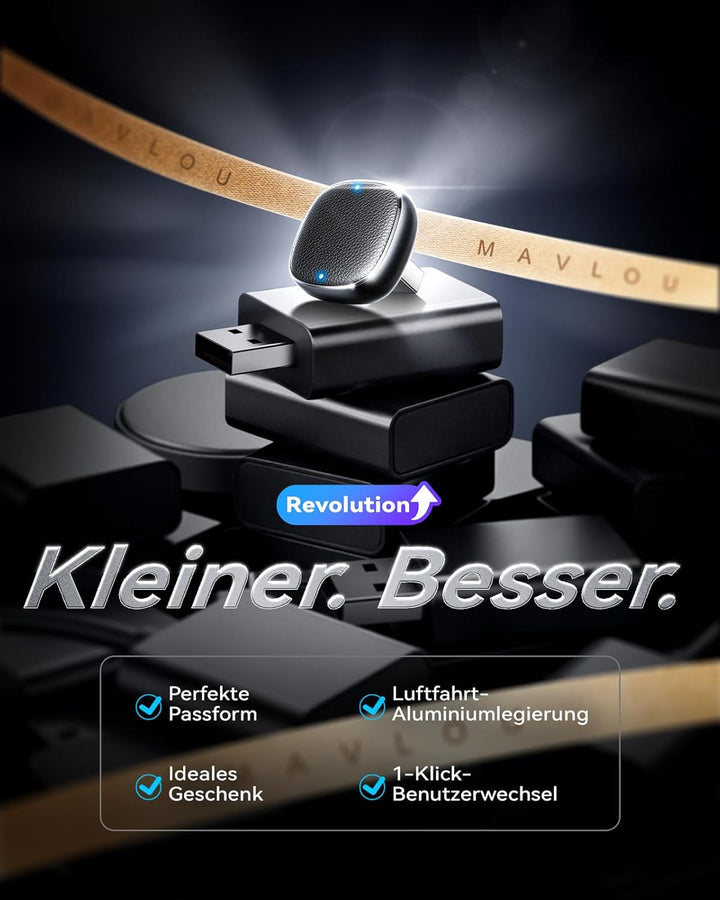 Wireless Carplay & Android Auto Adapter 2-in-1, 1-klick-Benutzerwechsel, Mavlou 2026 Ultra-Mini Dong