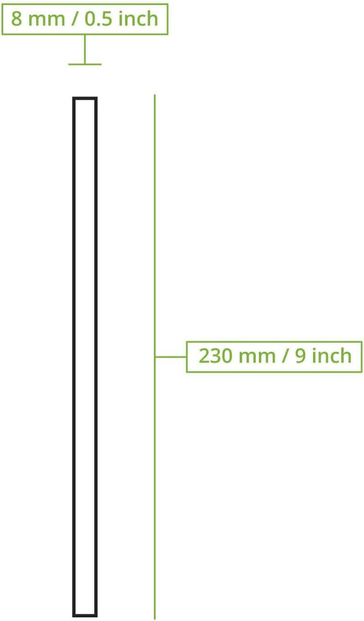 BIOZOYG Jumbo Papier Trinkhalme 23cm Strohhalm 8mm Ø I Trinkhalm biologisch abbaubar I schwarze Stro
