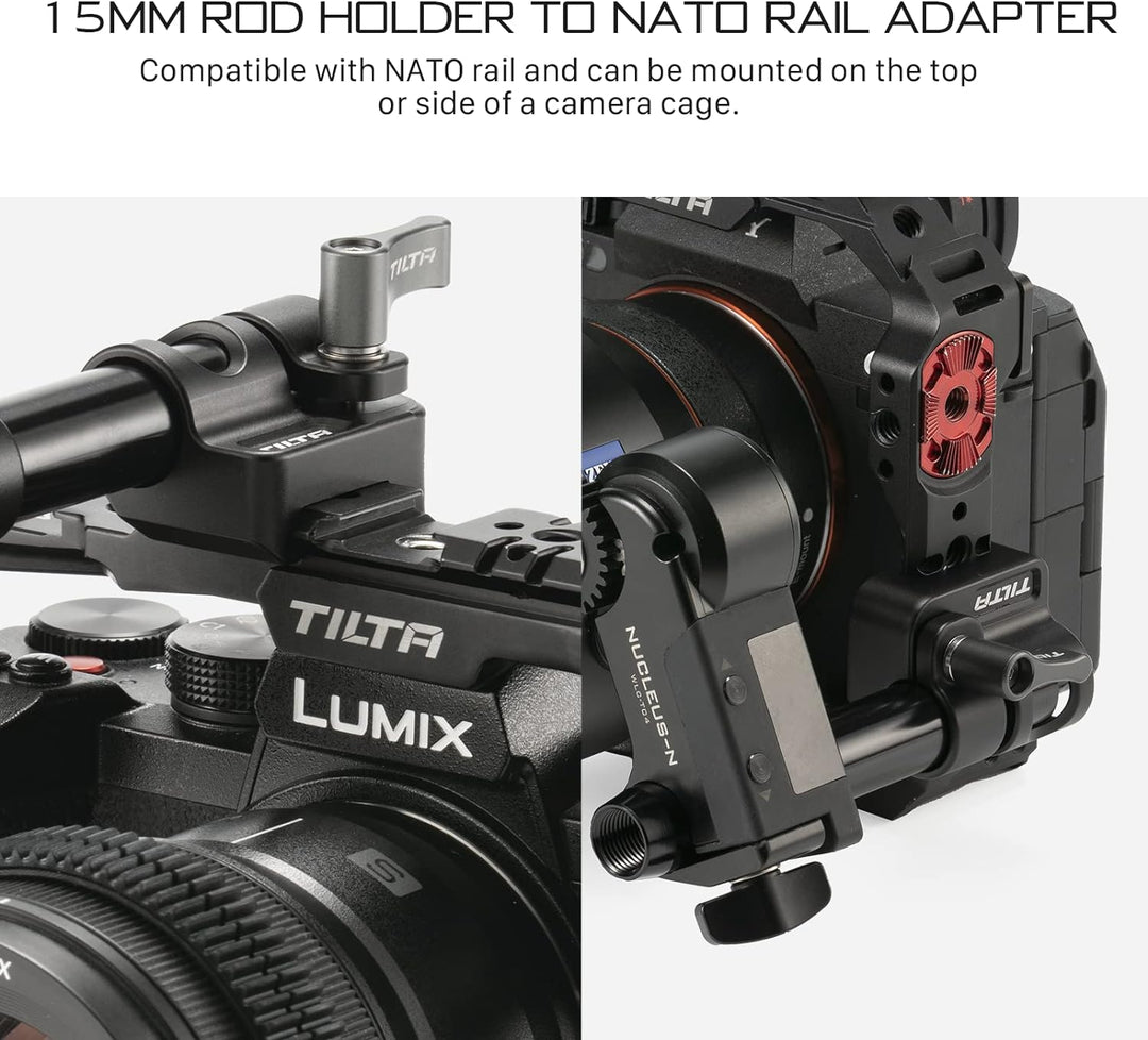 TILTA 15mm Rod Holder to Adapter 15mm Rutenhalter auf NATO-Adapter, 15mm Rutenhalter auf NATO-Adapte