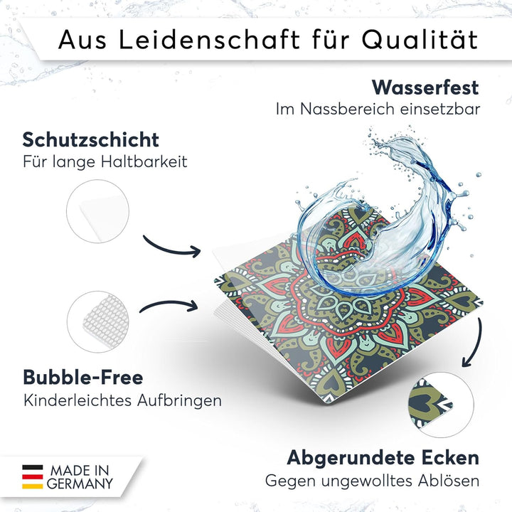 50 Stück Klebefliesen 20x20 cm für Bad und Küche - Fliesenfolie, Fliesenfaufkleber - Fliesensticker,