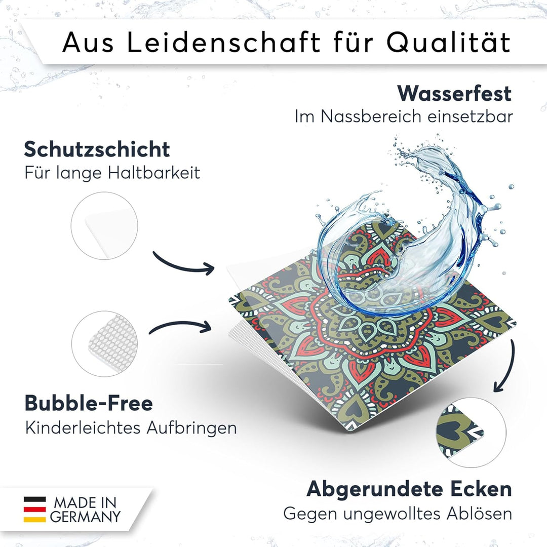 CREATISTO Mosaik-Fliesen Fliesensticker Fliesenfolie - Klebefolie Aufkleber für Fliesen I Klebeflies