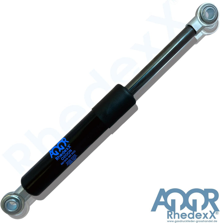RhedexX® Gasdruckfeder Gelenkkopf 485mm/200mm/300N - Gasdruckdämpfer Gasfeder Gelenkauge mit M6 Gewi