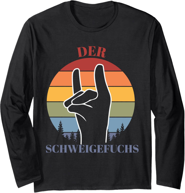 Pädagogen Erzieher Flüsterfuchs Leisefuchs Schweigefuchs Langarmshirt