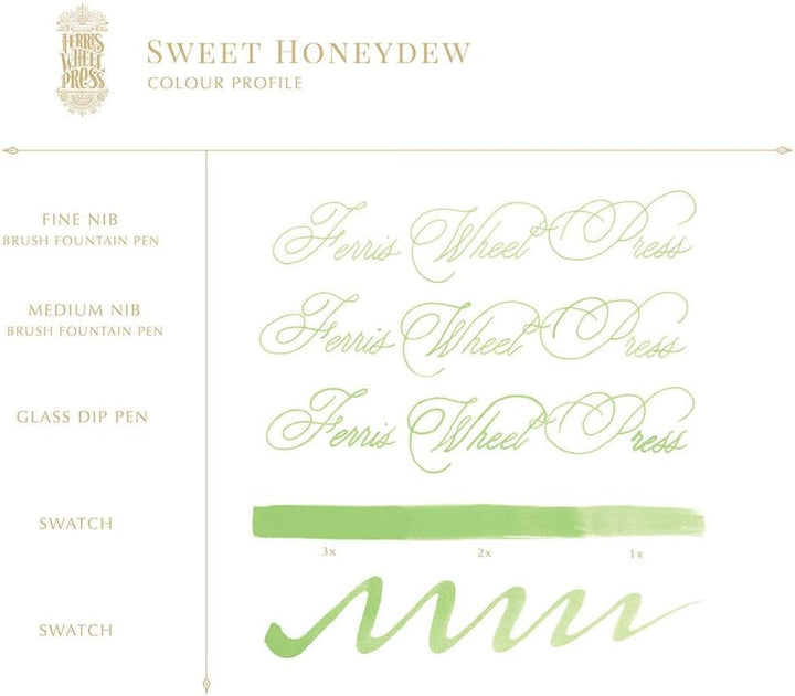 Ferris Wheel Press Fountain Pen Ink | Everyday Ink Collection | Light Green | 38ml Light Green 38ml,