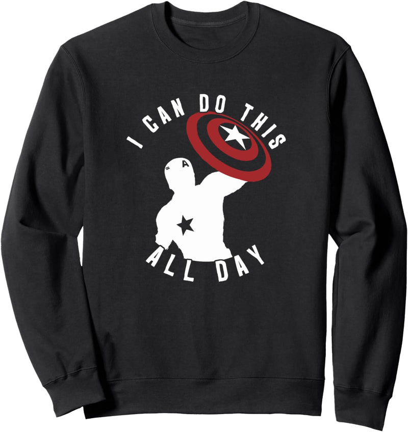 Marvel Captain America I Can Do This All Day SIlhouette Sweatshirt