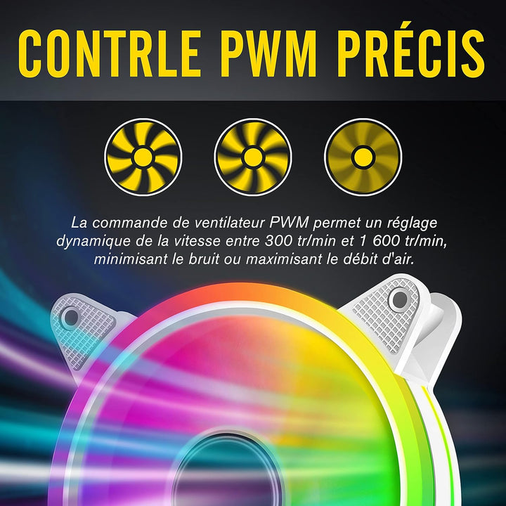 EZDIY-FAB Moonlight Lüfter 120 mm RGB PWM mit RGB PWM Fan Hub,5 V Motherboard SYNC,ARGB Lüfter für C