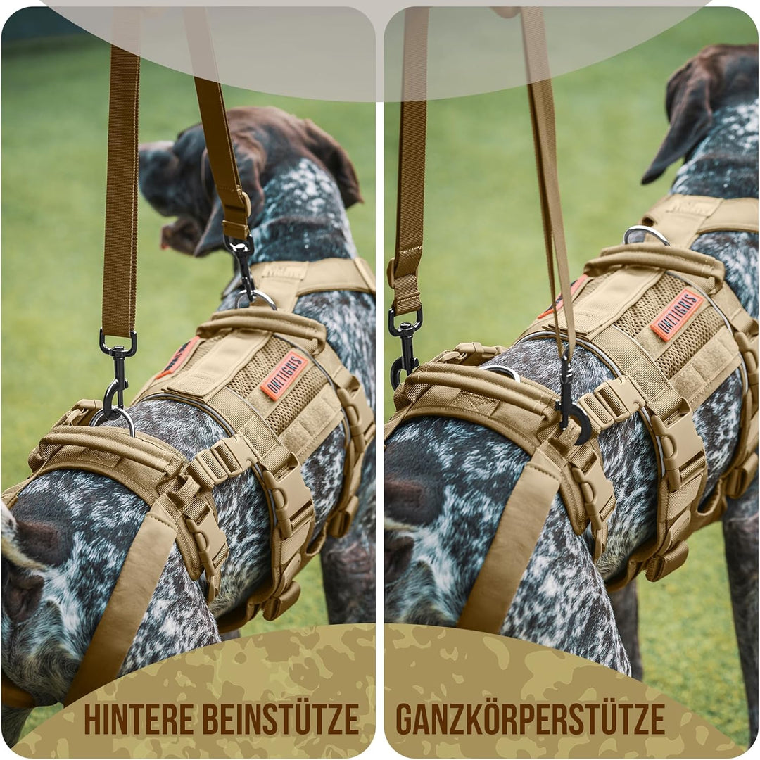 OneTigris Hundegeschirr, SKYEWALKER Unterstützung Geschirr, Einstellbares Hebegeschirr mit 2 Griffen