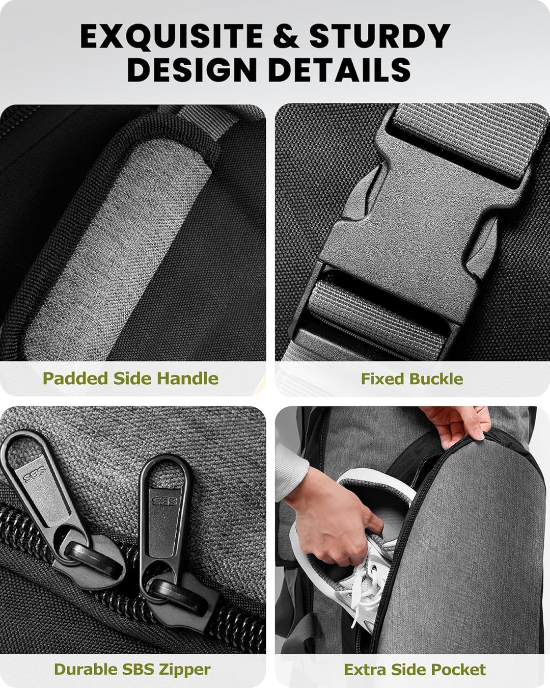 OutdoorMaster Gepolstert Golf Reisetasche mit Verstärkte Räder, 900D Heavy Duty Oxford Abriebfestigk