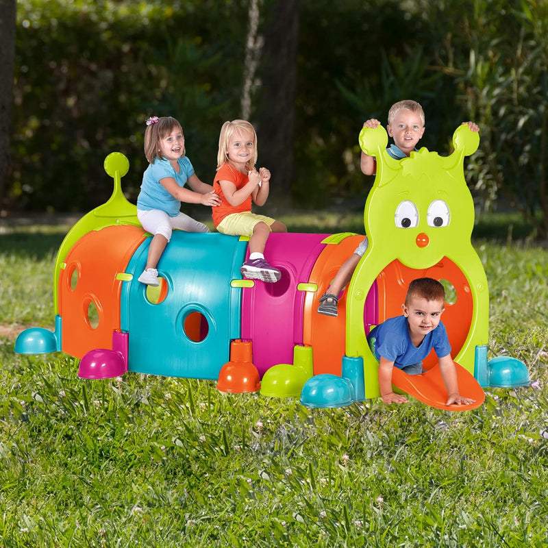 FEBER - Febergus, Kinder-Sporttunnel, Indoor und Garten, mit 4 erweiterbaren bunten Modulen, Outdoor