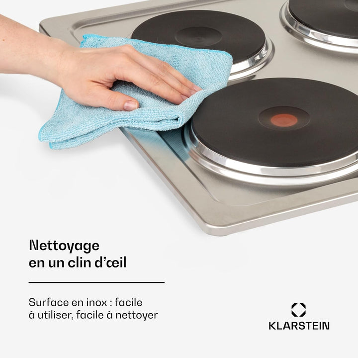Klarstein Appetito Massekochfeld Einbau, Restwärmeanzeige, Drehknöpfe, 6 Leistungsstufen, Elektrisch