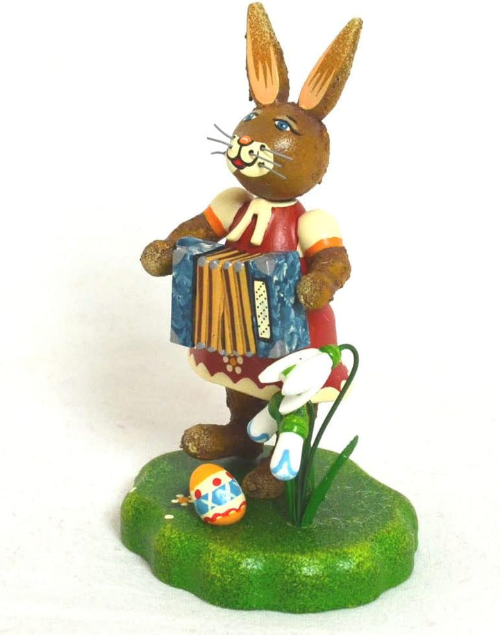 Hubrig Hasenmusikantin, Mädchen mit Akkordeon, Höhe etwa 9 cm