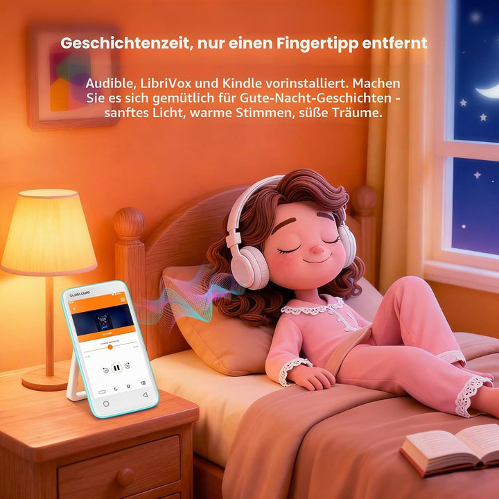 MP3-Player für Kinder, Elternkontrolle, 16 GB, Unterstützt Spotify und Audible, Bluetooth und WiFi (