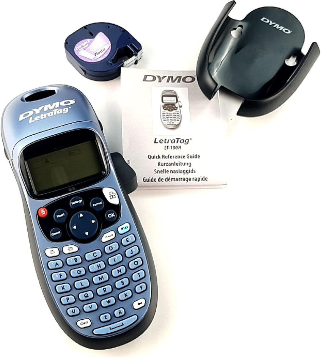 Dymo LetraTag LT-100H Beschriftungsgerät Handgerät | Tragbares Etikettendrucker mit ABC Tastatur | m