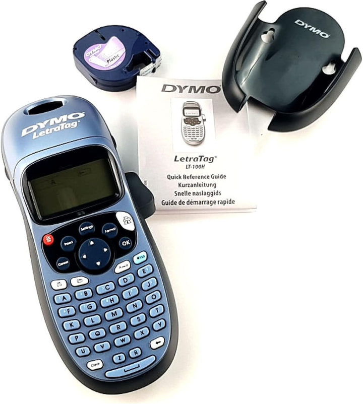 Dymo LetraTag LT-100H Beschriftungsgerät Handgerät | Tragbares Etikettendrucker mit ABC Tastatur | m