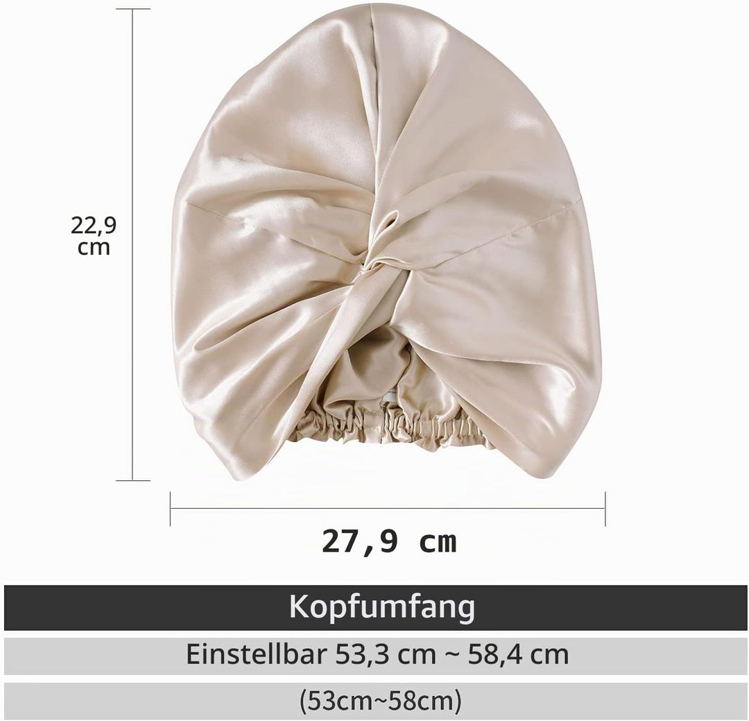 ZIMASILK 22 Momme Schlafhaube aus 100% Maulbeerseide für Frauen, Haarpflege, natürliche Seide zum Sc