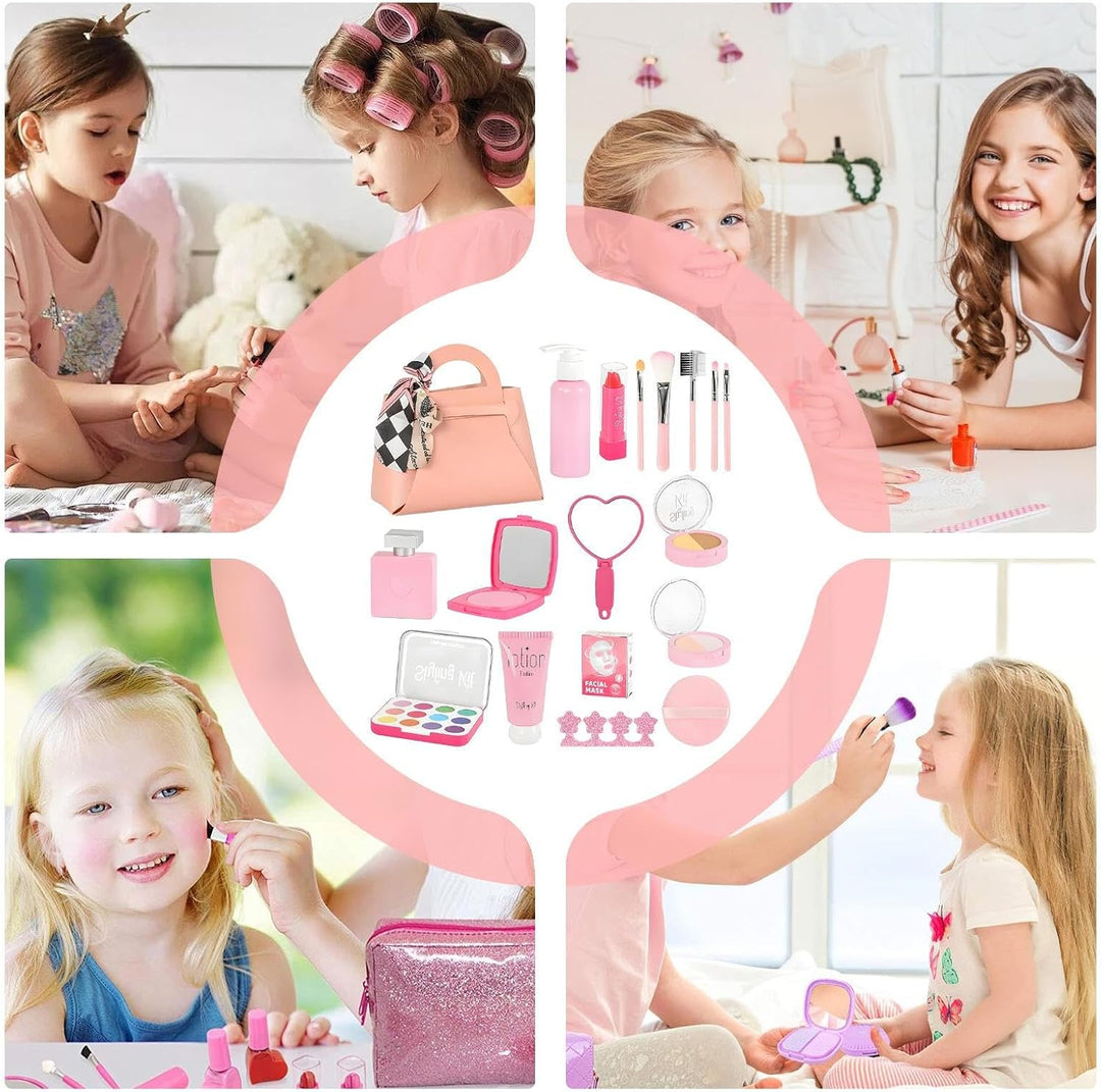 Fake Makeup Set Lustiges realistisches Spielzeug-Set inklusive Pinsel | Spielzeug-Make-up-Set für Ki