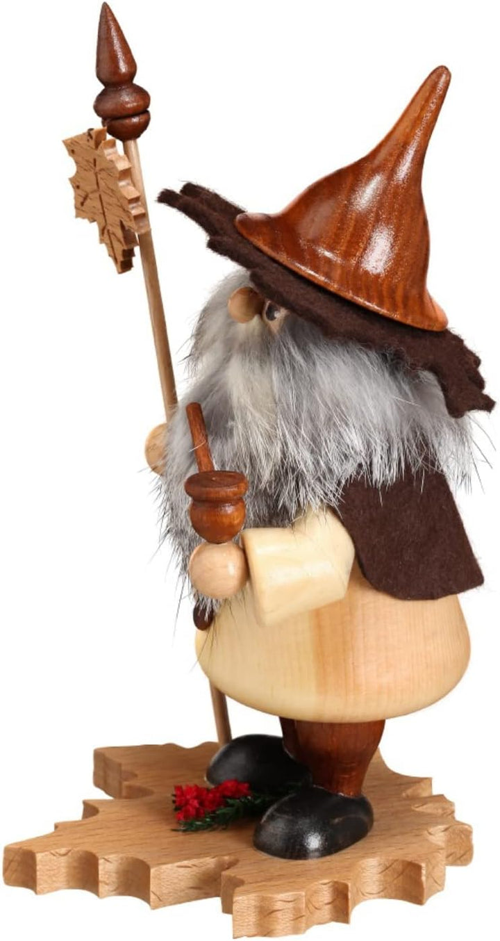 Drechselwerkstatt Uhlig DWU Räuchermann Baumwichtel auf Ahornblatt